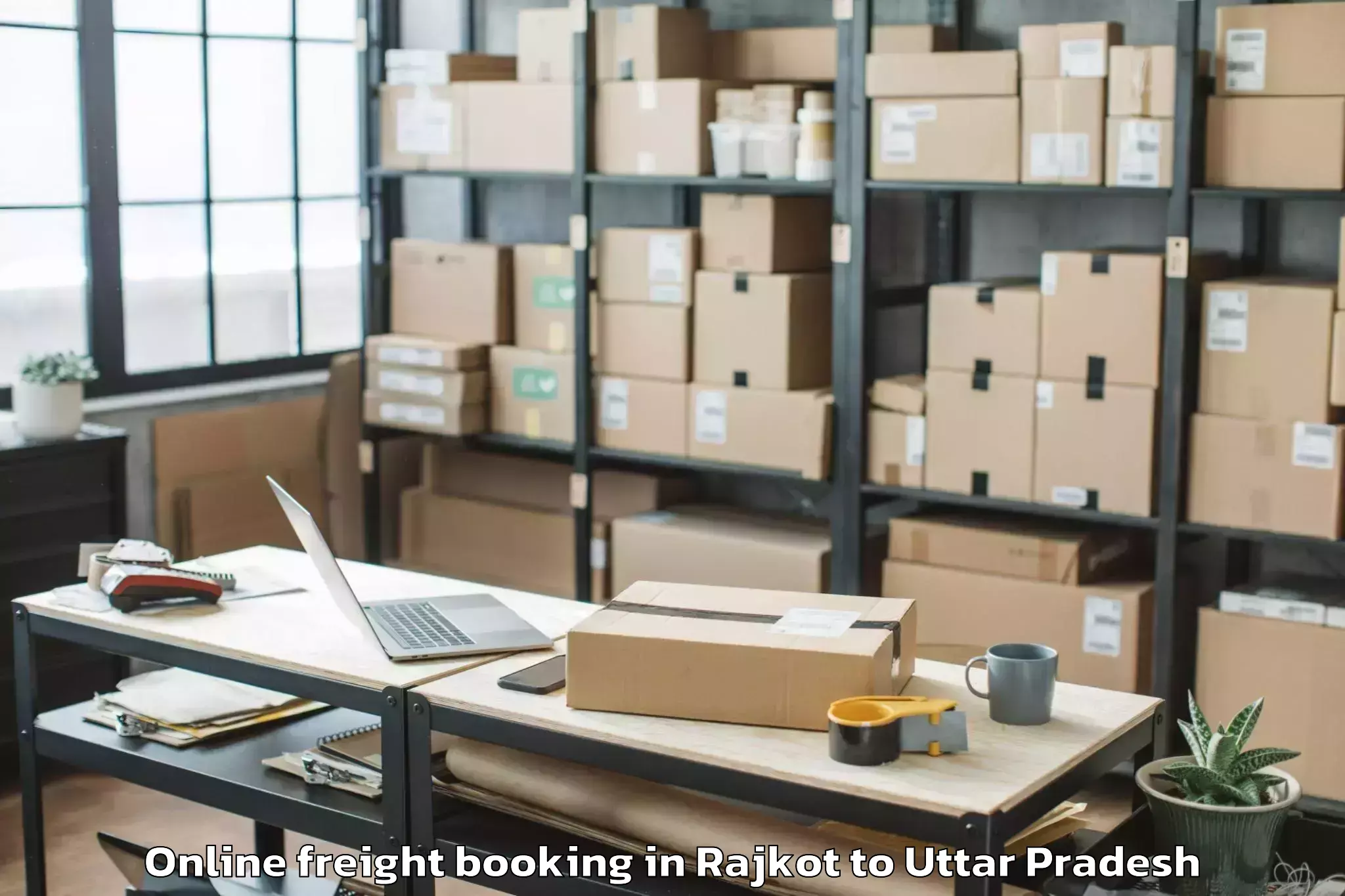 Get Rajkot to Biswan Online Freight Booking